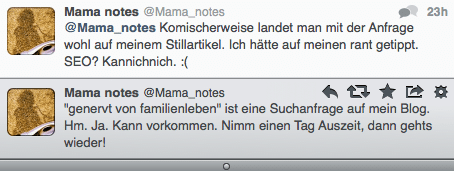 SEO-Hilfe auf Twitter - mamaskind.de