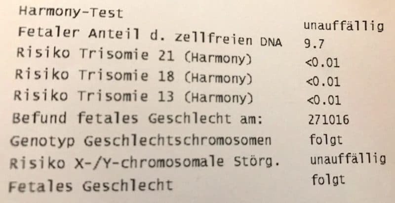 Harmony Test Geschlecht Falsch