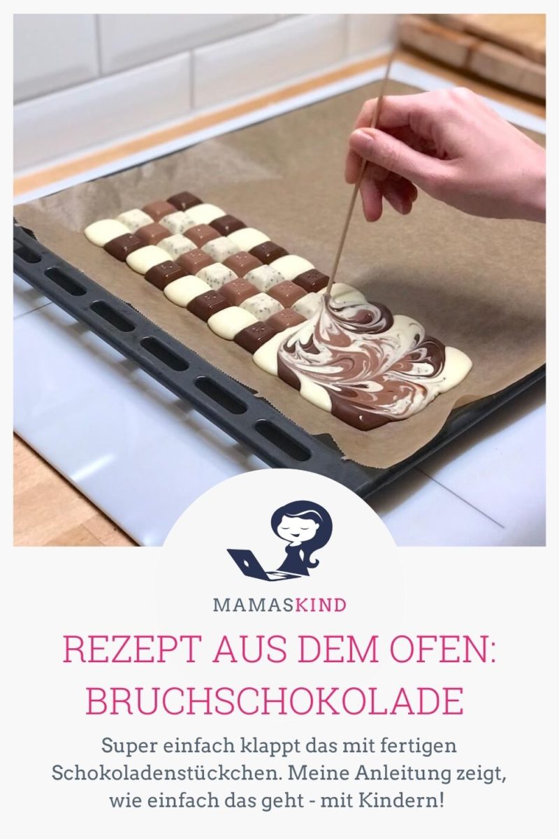 Bruchschokolade aus dem Ofen mit Kindern selber machen - Mamaskind.de