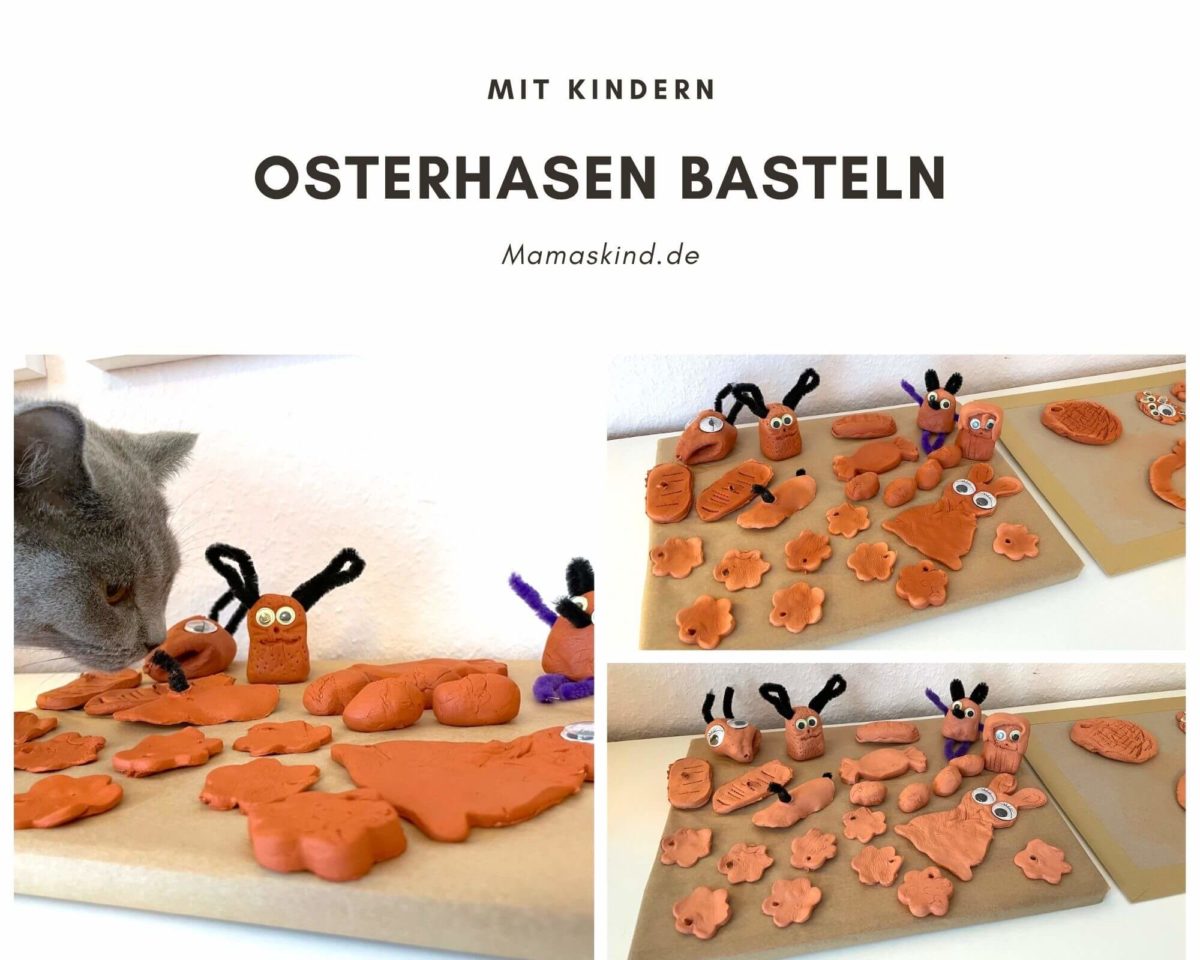 Mit Kindern Osterhasen basteln - tonähnliche Modelliermasse - Mamaskind.de