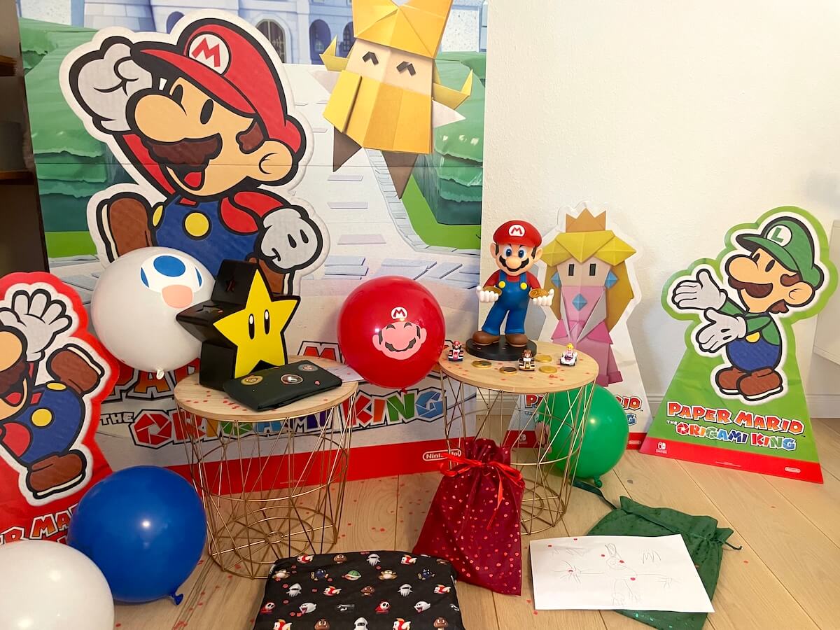 Sehr coole Deko für den Mario Geburtstag mit Geschenken des 7-Jährigen - Mamaskind.de