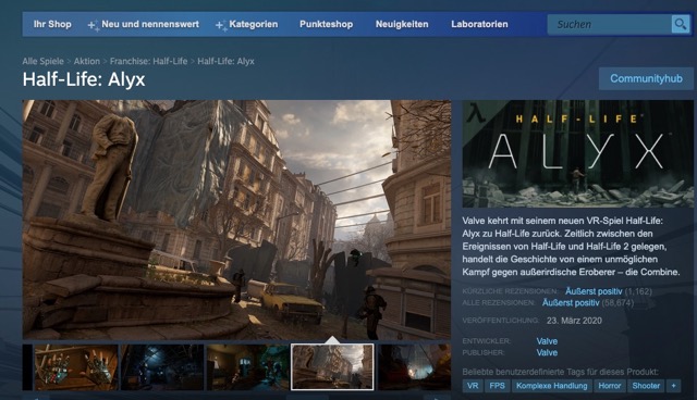 Half Life: Alyx - Screenshot Steam - mamaskind.de